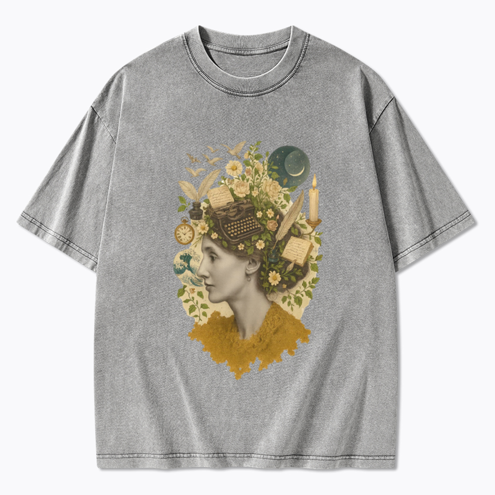 Feminist Literary Book Lover Washed T-Shirt