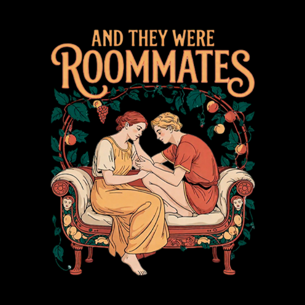 And They Were Roommates Lesbian Pride Month Washed T-Shirt