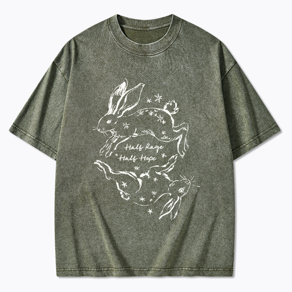 Half Rage Half Hope Resist Washed T-Shirt