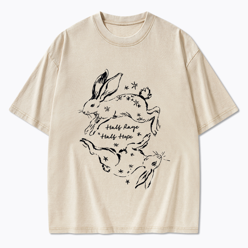 Half Rage Half Hope Resist Washed T-Shirt