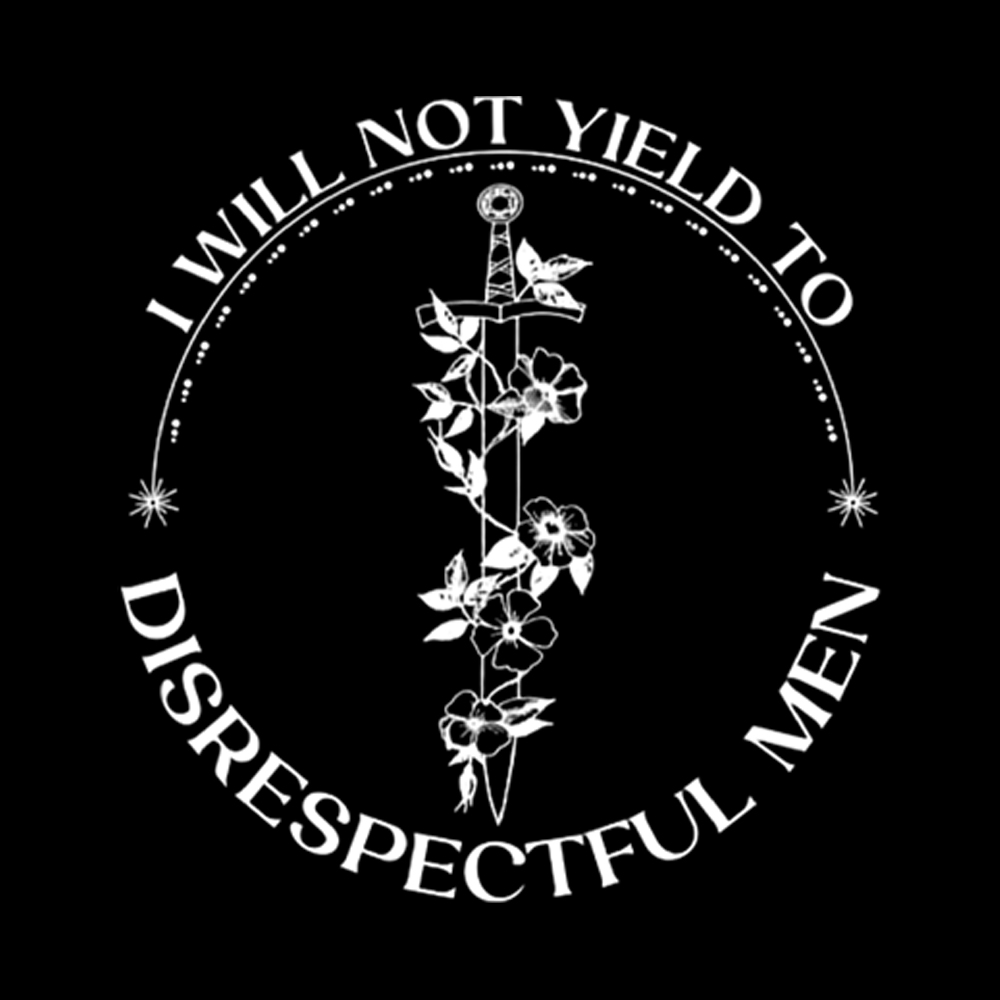 I Will Not Yield To Disrespectful Men Washed T-Shirt