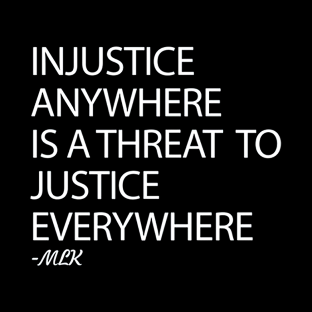 Injustice Anywhere Is a Threat Washed T-Shirt