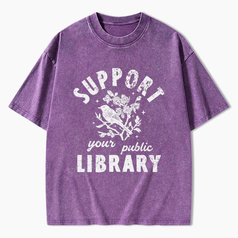 Support Local Libraries Washed T-Shirt