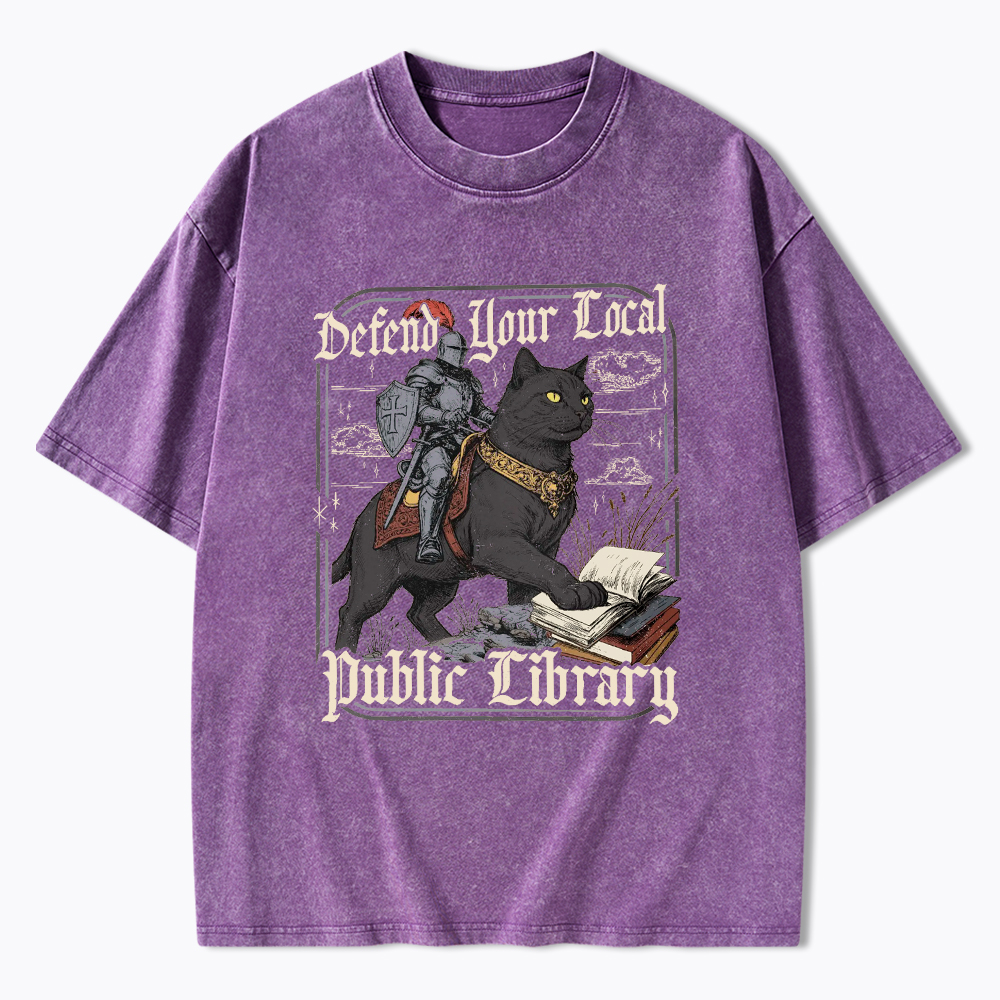 Defend Your Local Public Library Washed T-Shirt
