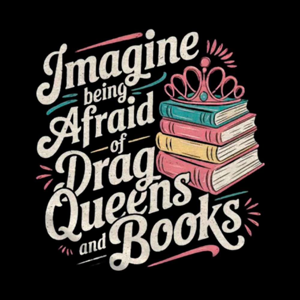 Afraid Of Drag Queens And Books Washed T-Shirt