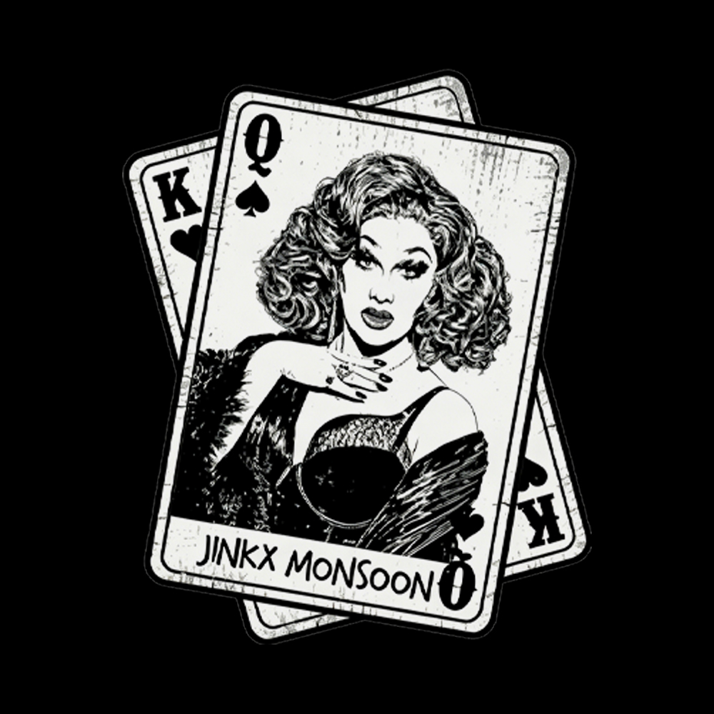 Retro Drag Queen Card Washed T-Shirt