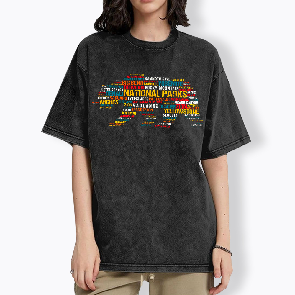 Support National Park Washed T-Shirt
