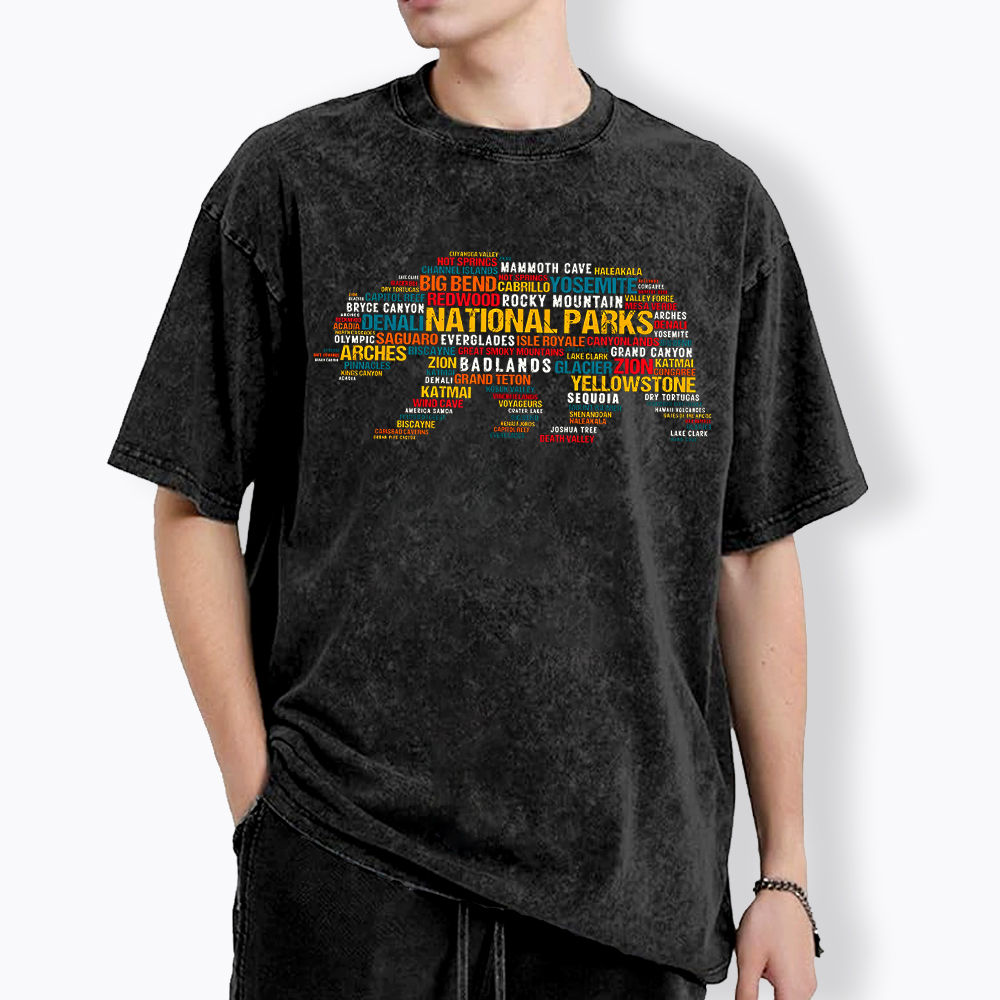 Support National Park Washed T-Shirt