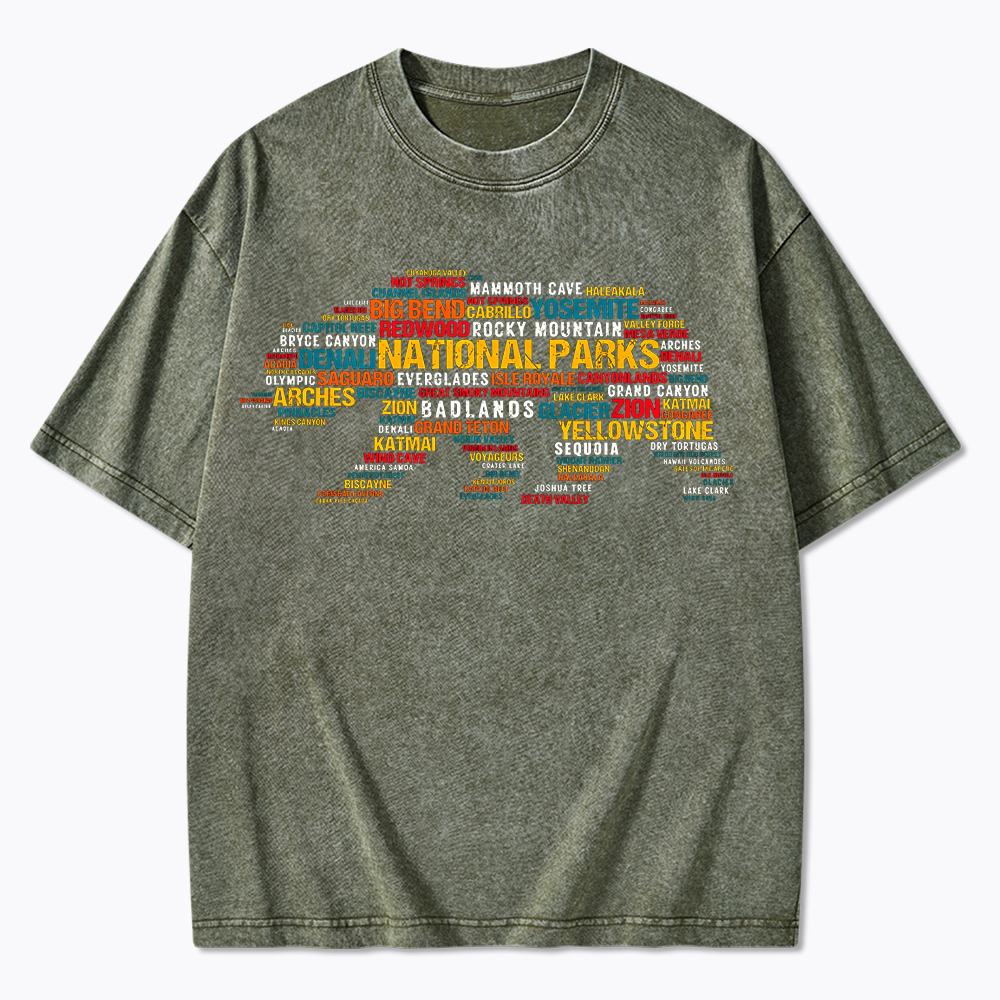 Support National Park Washed T-Shirt