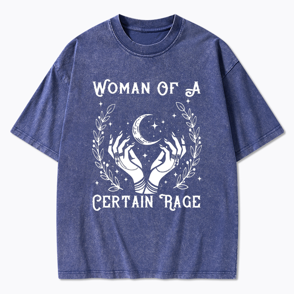 Woman Of A Certain Rage Boho Flower Washed T-Shirt