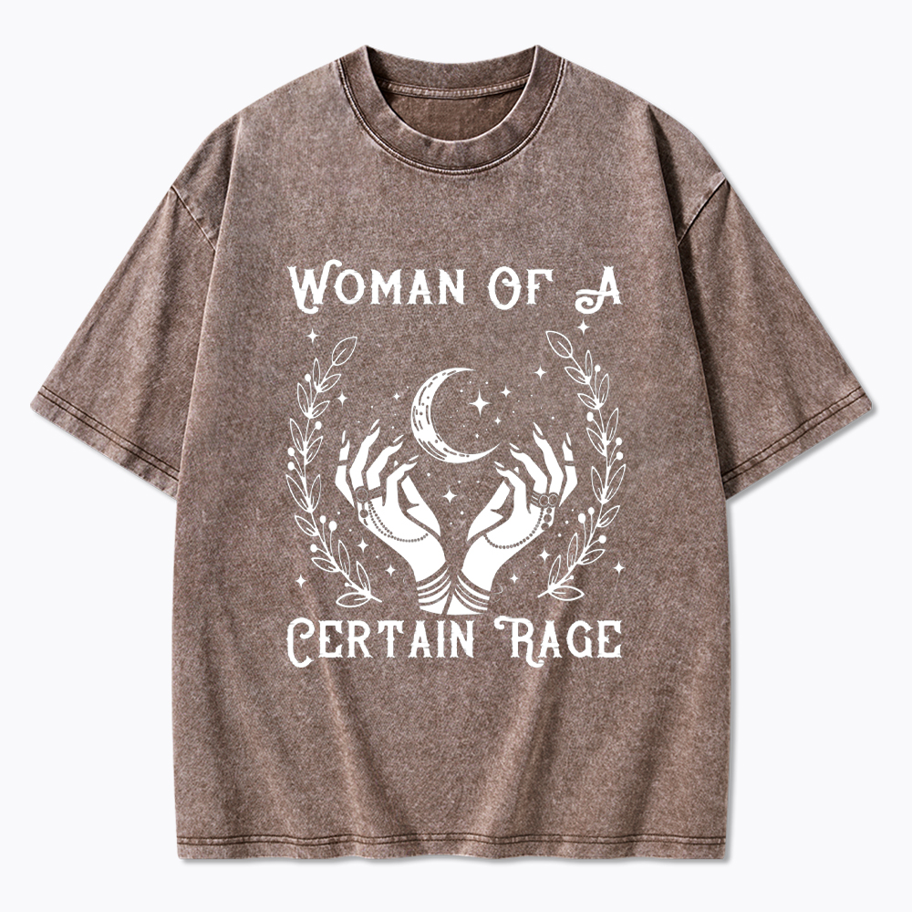Woman Of A Certain Rage Boho Flower Washed T-Shirt