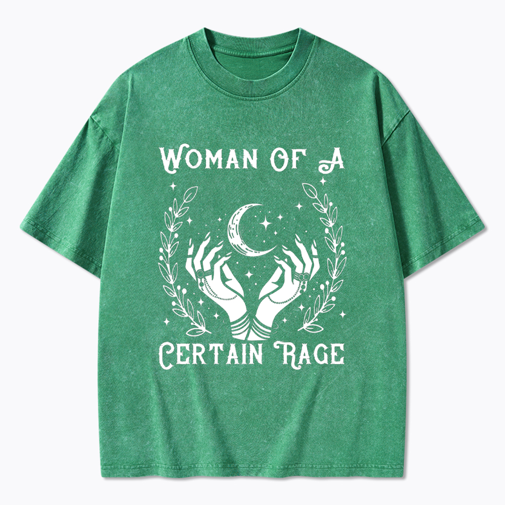 Woman Of A Certain Rage Boho Flower Washed T-Shirt