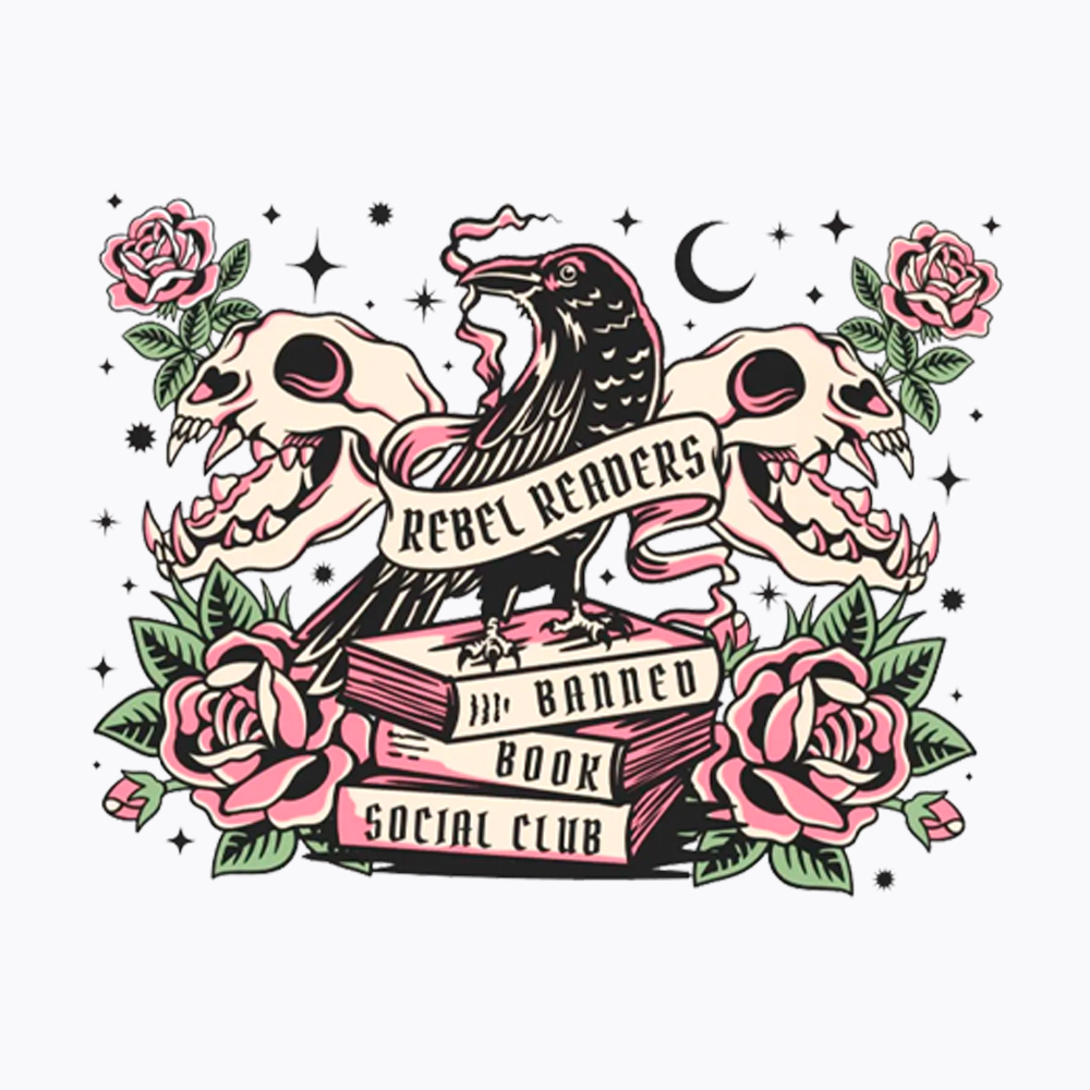 Rebel Readers Banned Book Social Club Washed T-Shirt