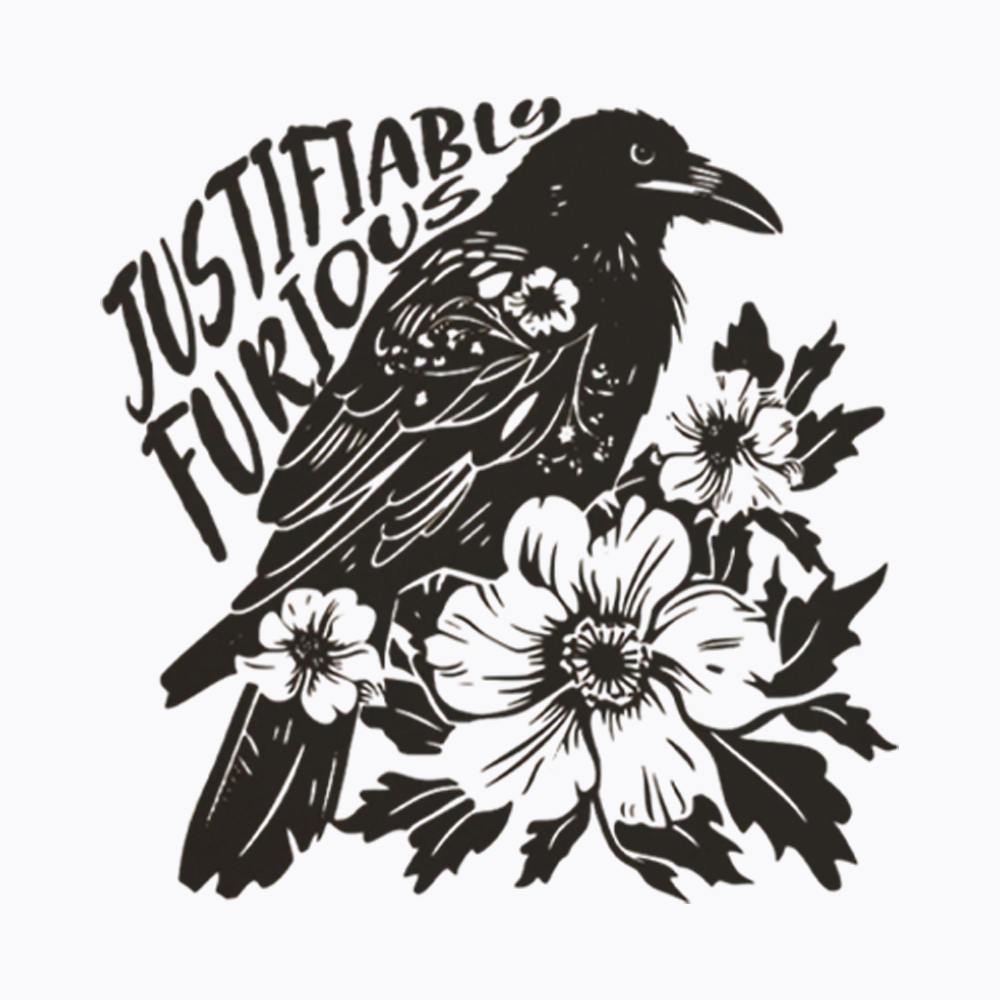 Justifiably Furious Raven Washed T-Shirt