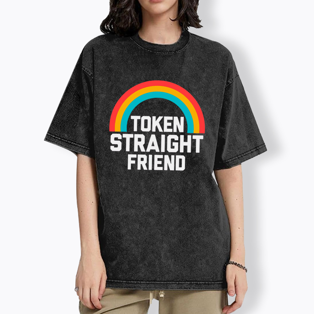Token Straight Friend Washed T-Shirt