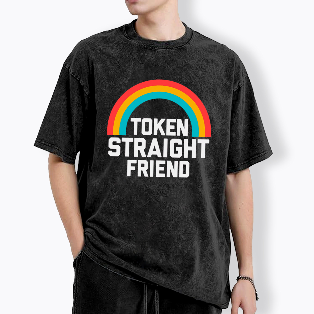 Token Straight Friend Washed T-Shirt