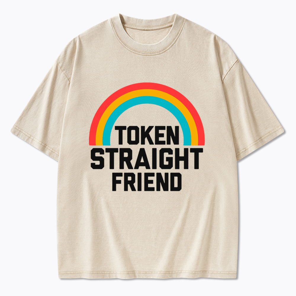 Token Straight Friend Washed T-Shirt