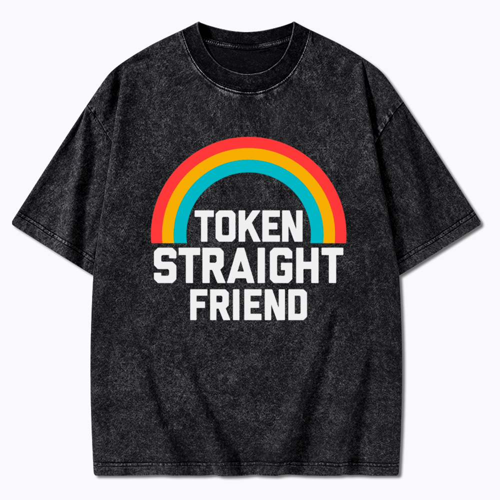 Token Straight Friend Washed T-Shirt