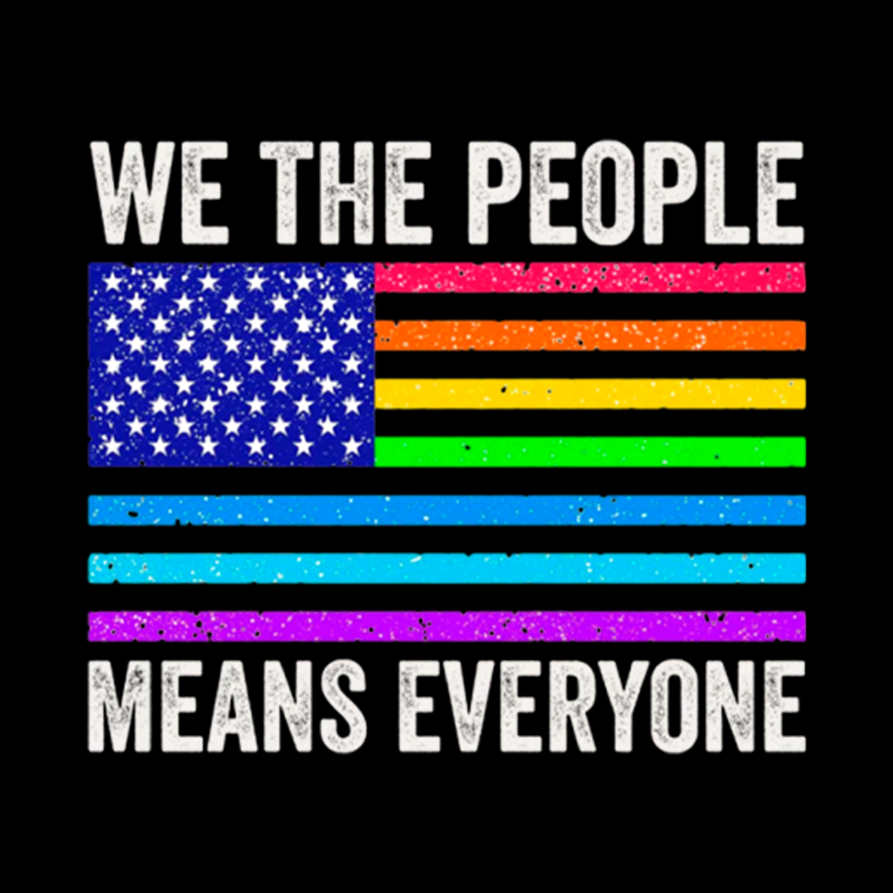 LGBTQ Pride We The People Means Everyone Washed T-Shirt