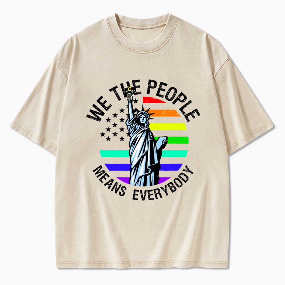 We The People Means Everyone Washed T-Shirt