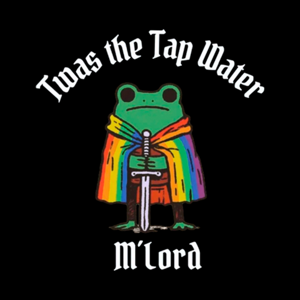 Twas the Tap Water Funny Frog LGBTQ Pride Washed T-Shirt