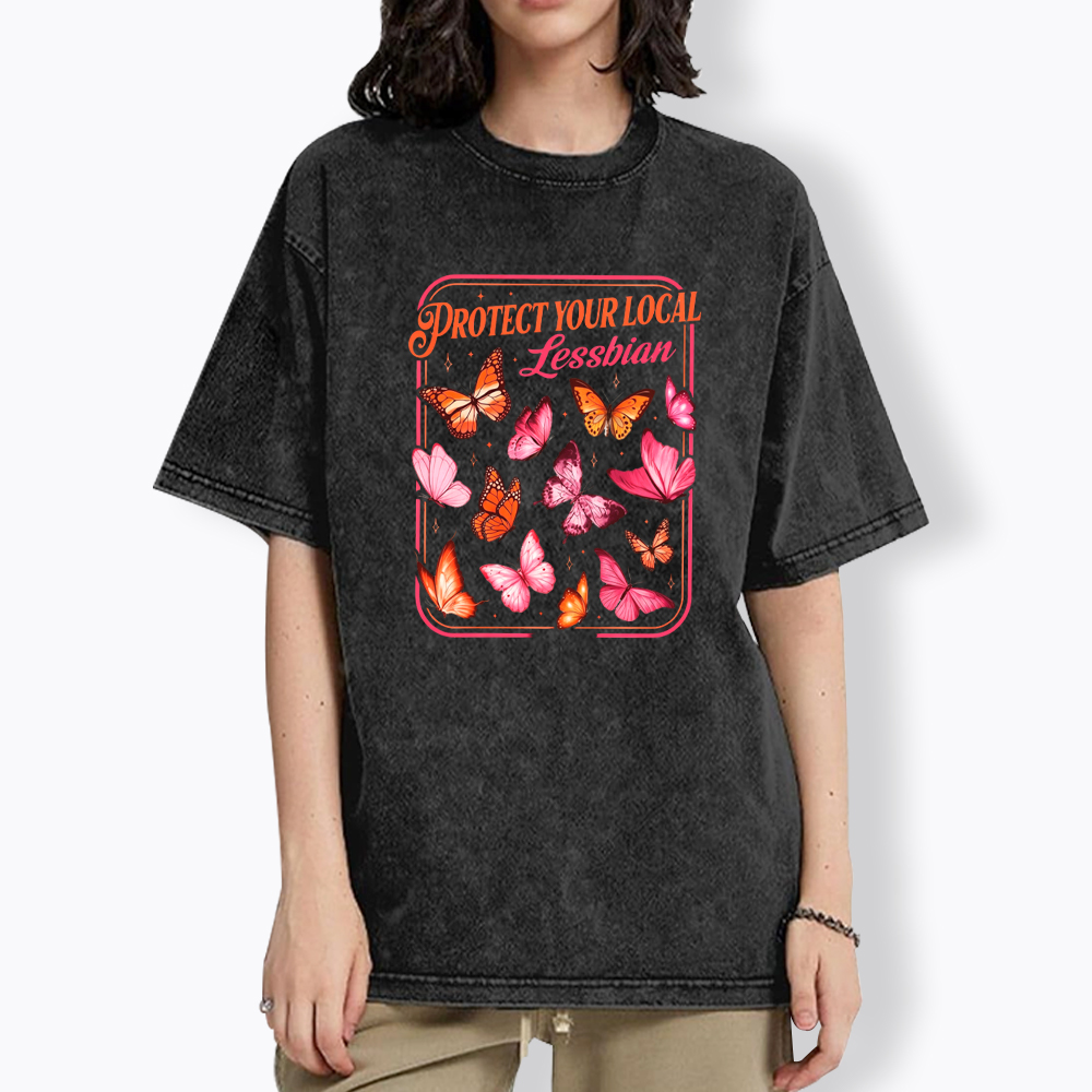 Protect Your Local Lesbians Washed T-Shirt