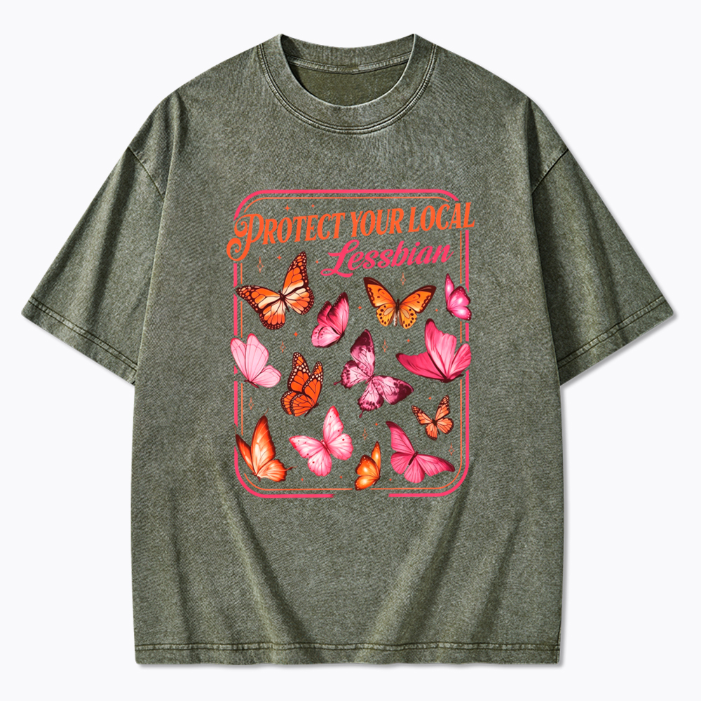 Protect Your Local Lesbians Washed T-Shirt