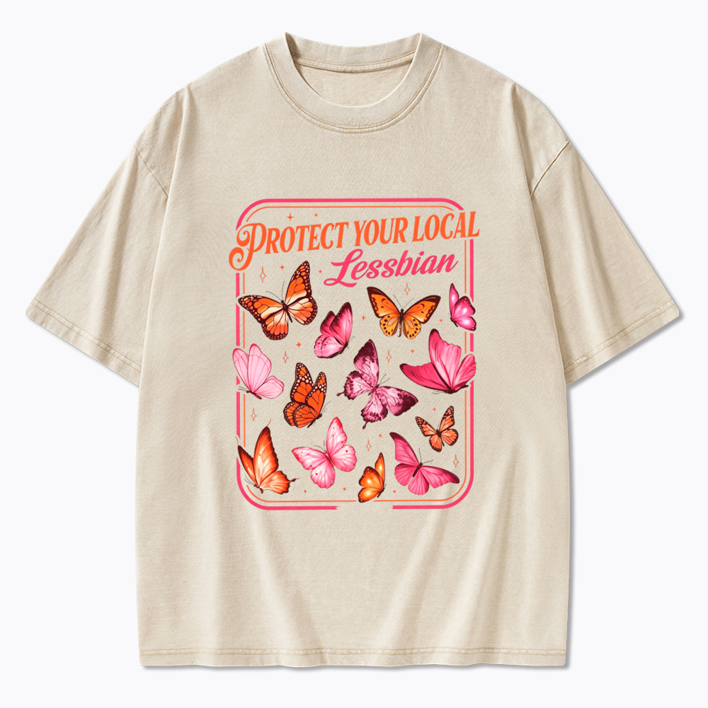 Protect Your Local Lesbians Washed T-Shirt