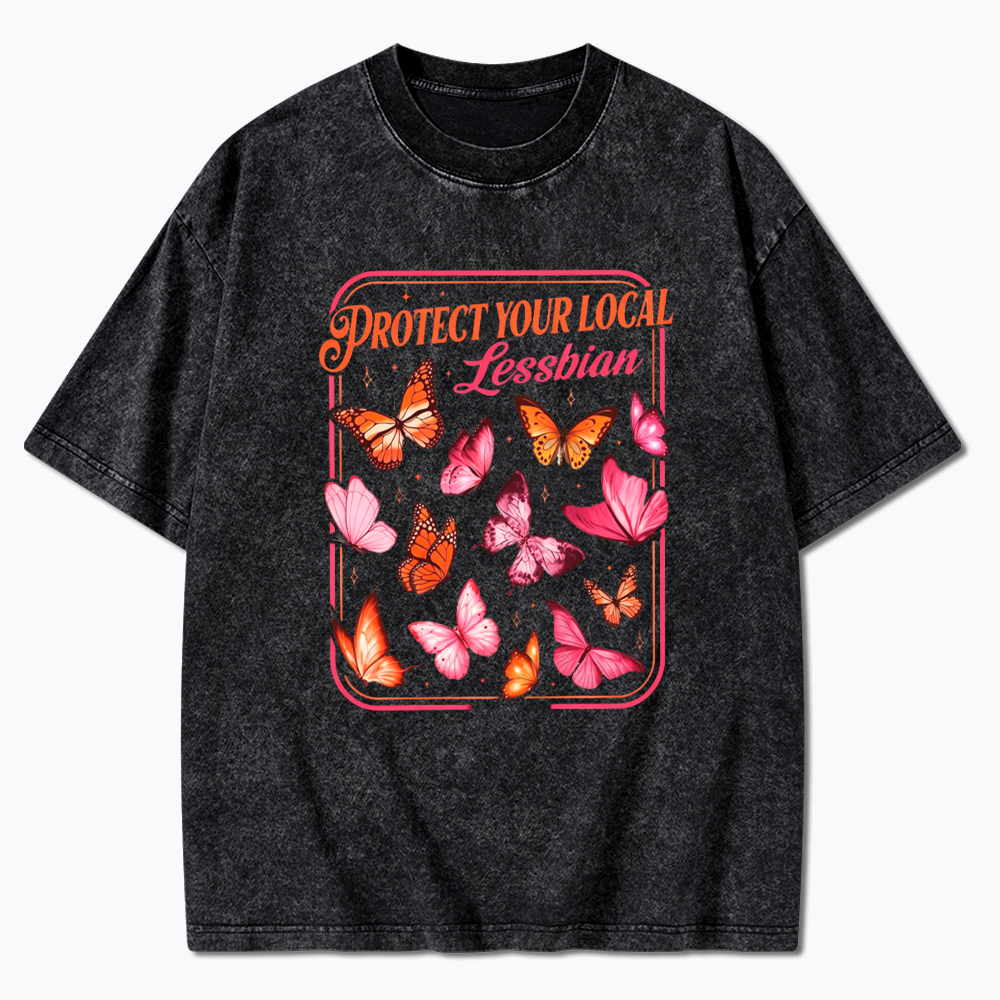 Protect Your Local Lesbians Washed T-Shirt