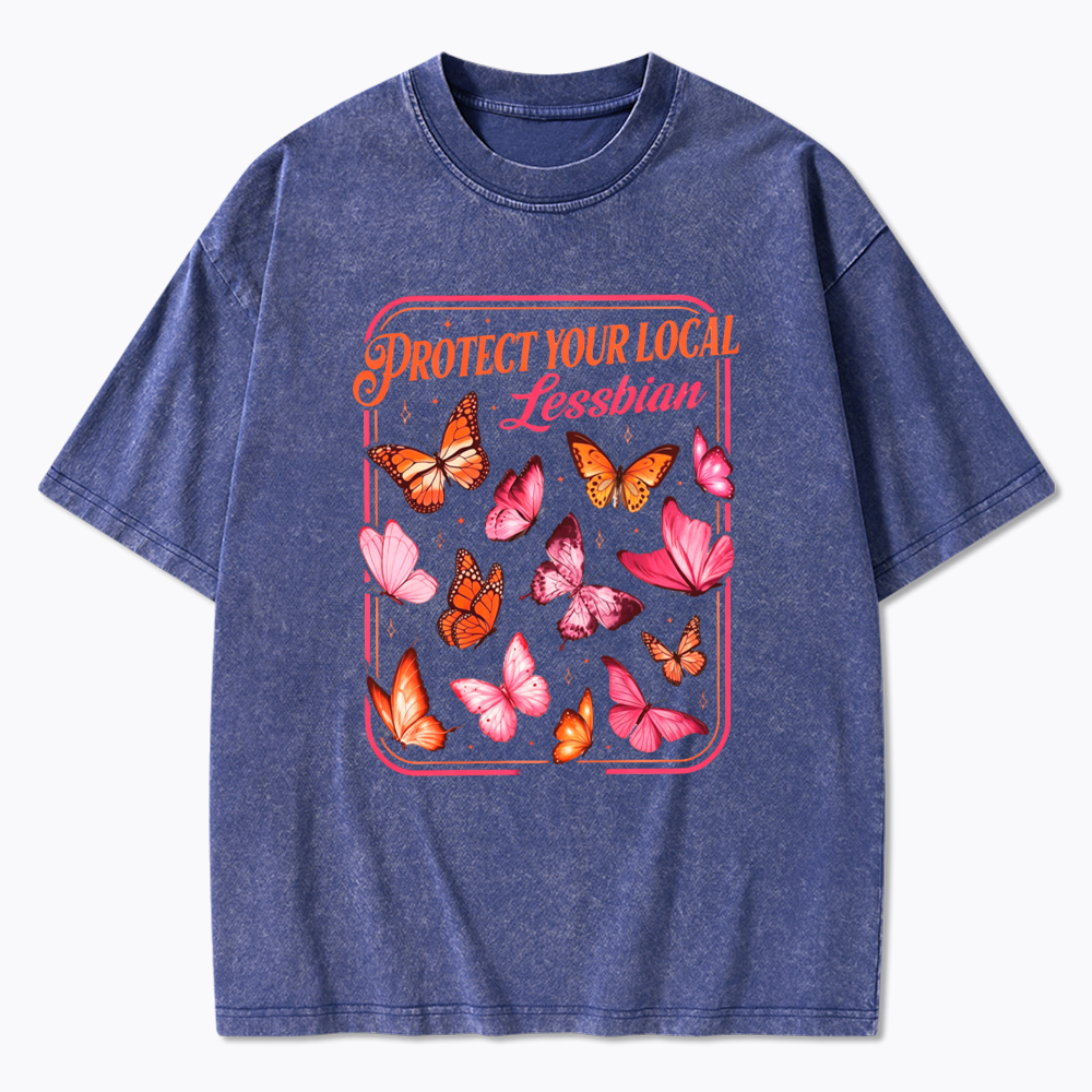 Protect Your Local Lesbians Washed T-Shirt