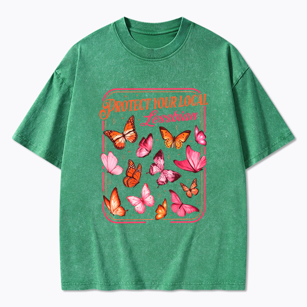 Protect Your Local Lesbians Washed T-Shirt