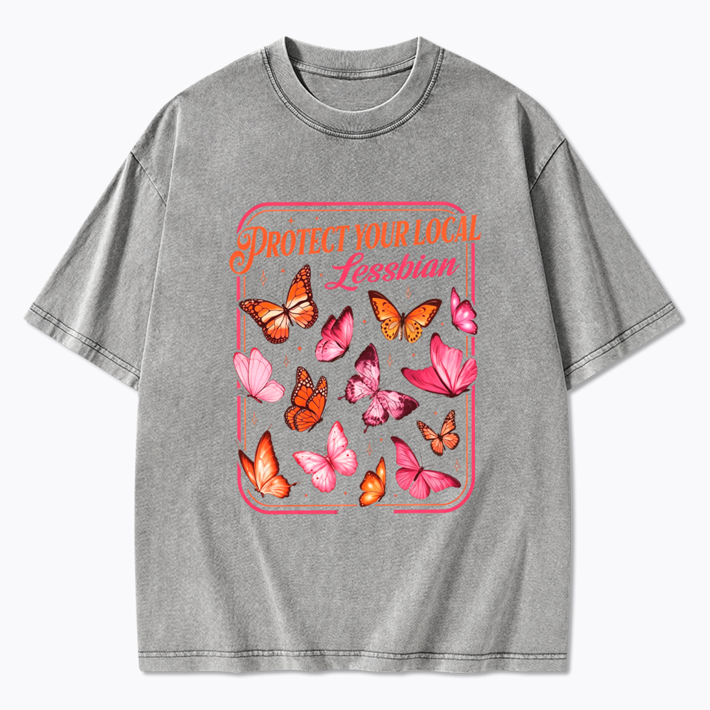 Protect Your Local Lesbians Washed T-Shirt