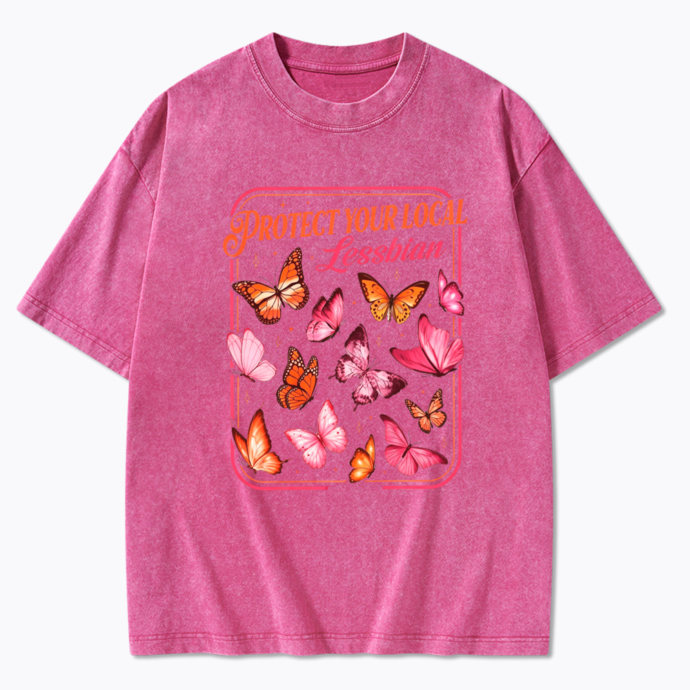 Protect Your Local Lesbians Washed T-Shirt