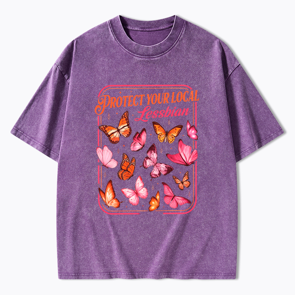 Protect Your Local Lesbians Washed T-Shirt