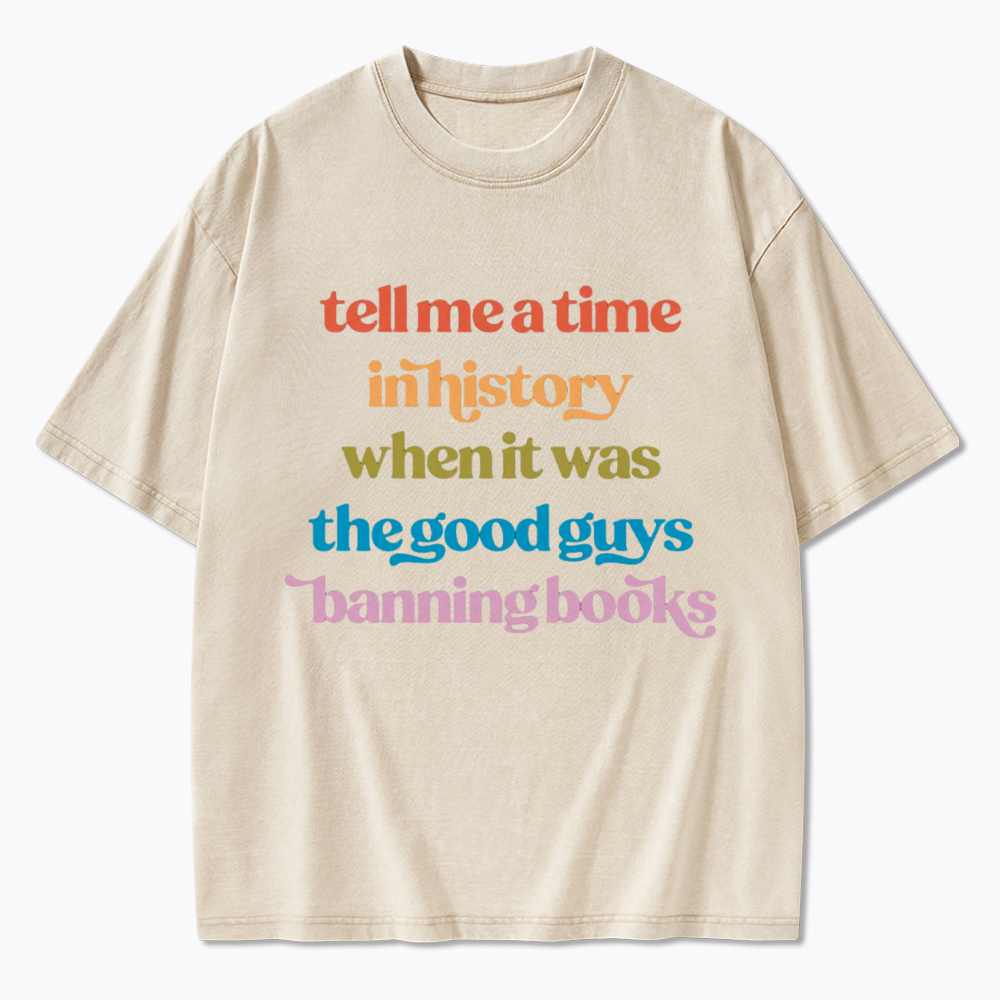 Stop Book Banning Protect Libraries Washed T-Shirt