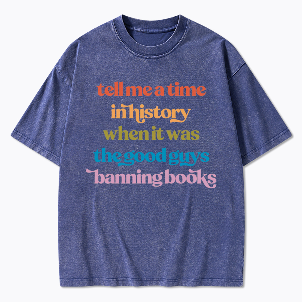 Stop Book Banning Protect Libraries Washed T-Shirt
