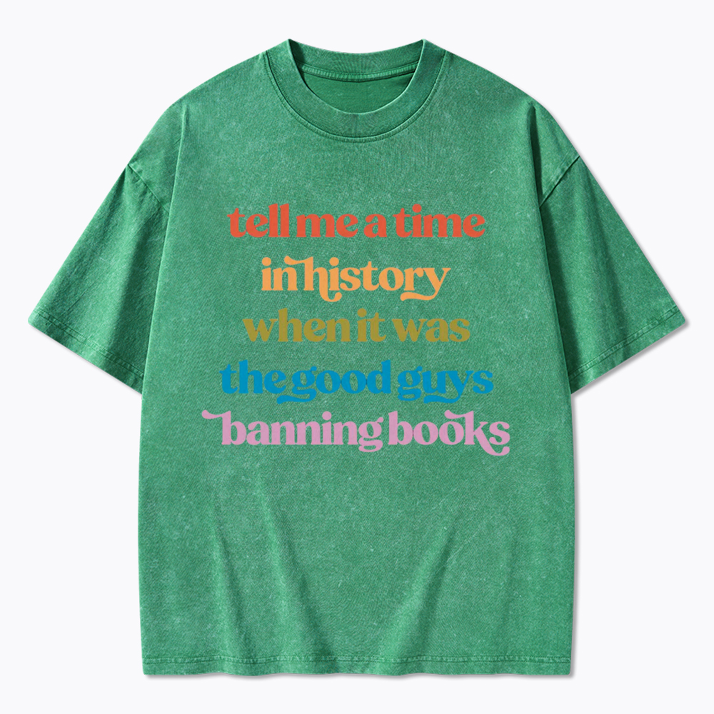 Stop Book Banning Protect Libraries Washed T-Shirt