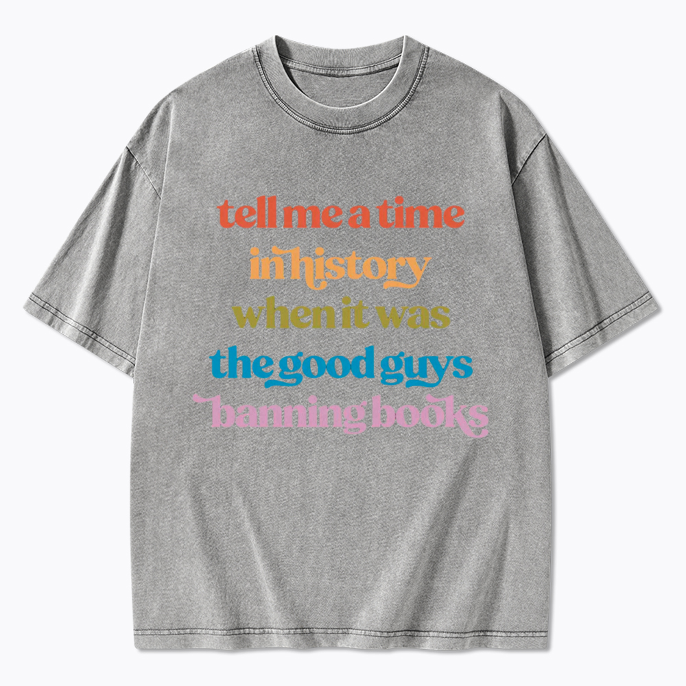 Stop Book Banning Protect Libraries Washed T-Shirt