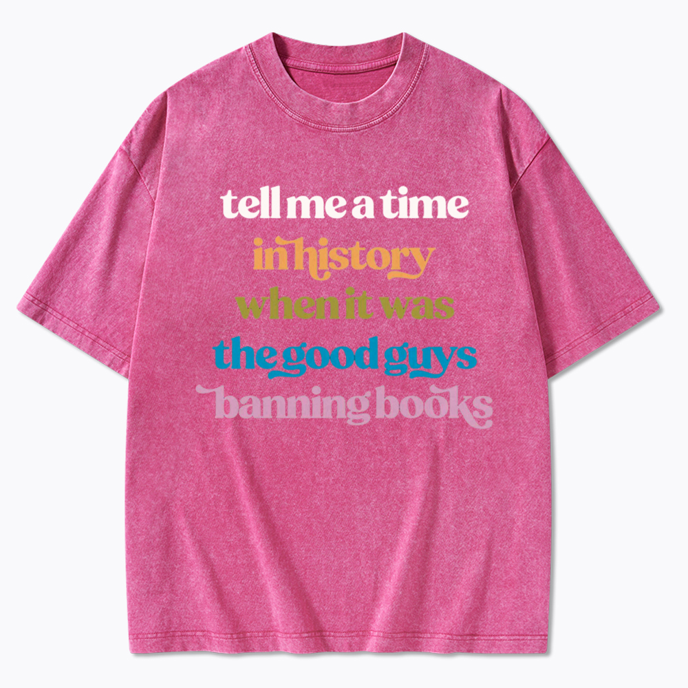 Stop Book Banning Protect Libraries Washed T-Shirt