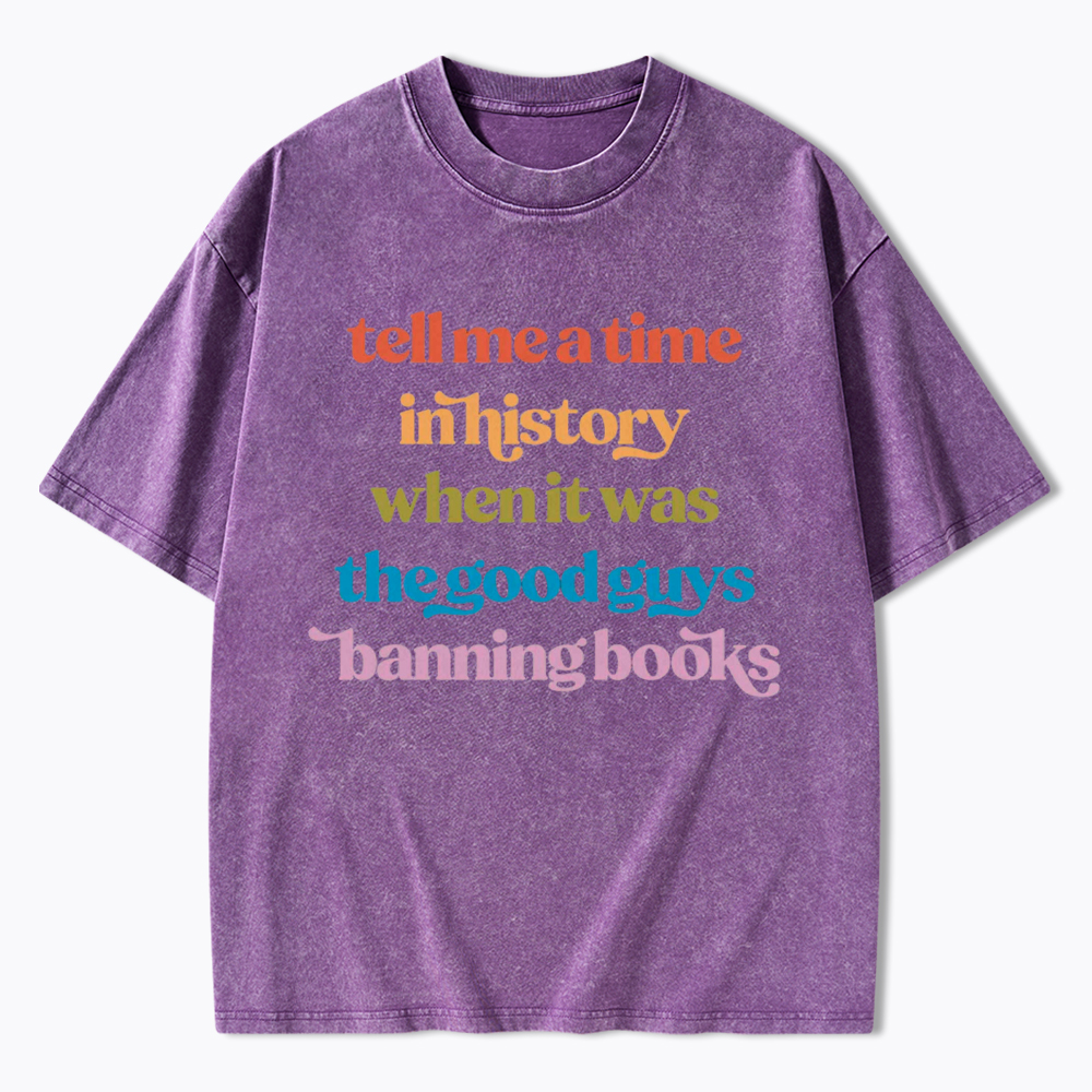 Stop Book Banning Protect Libraries Washed T-Shirt