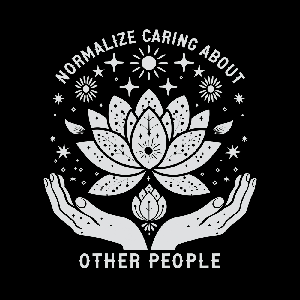 Normalize Caring For Other People Washed T-Shirt