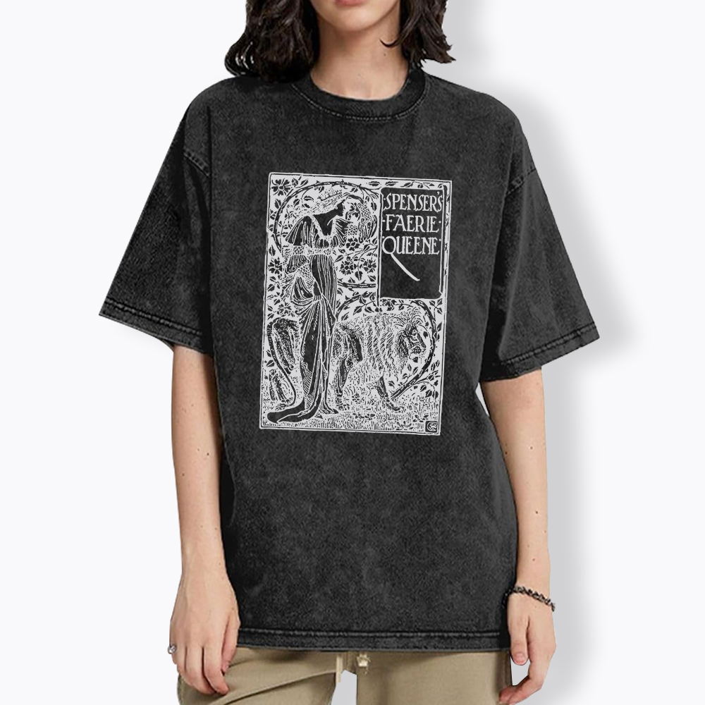 Poem Spensers Faerie Queene Washed T-Shirt