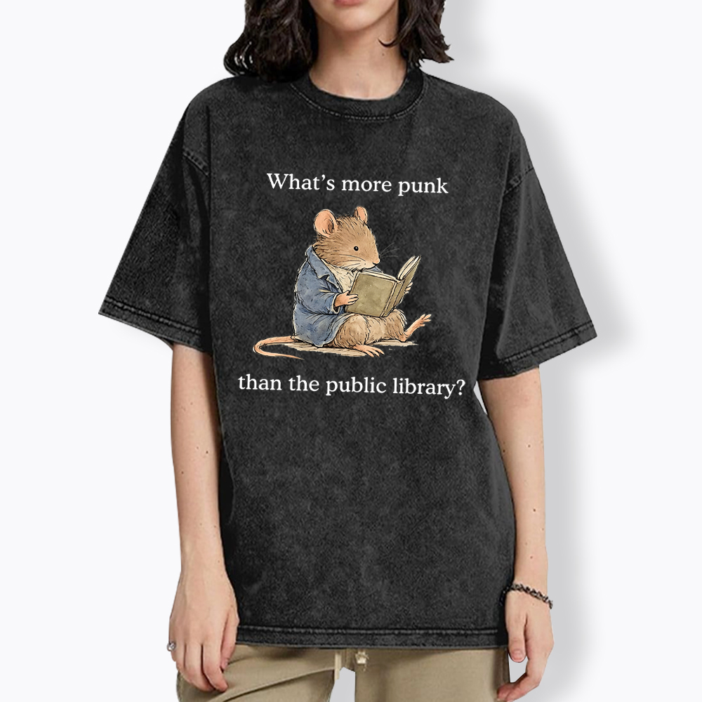 What's More Punk Than the Public Library Washed T-Shirt