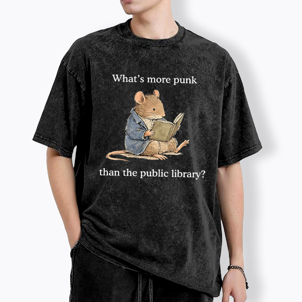 What's More Punk Than the Public Library Washed T-Shirt