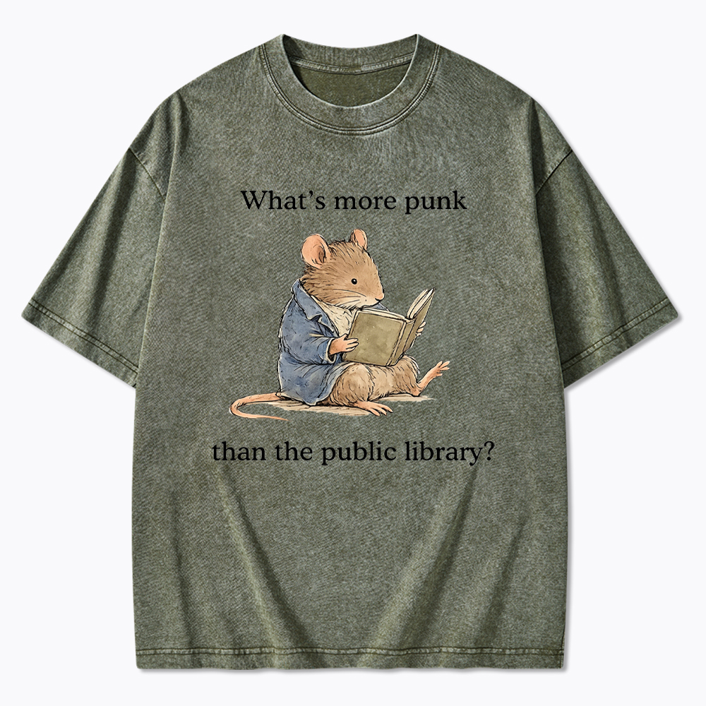 What's More Punk Than the Public Library Washed T-Shirt
