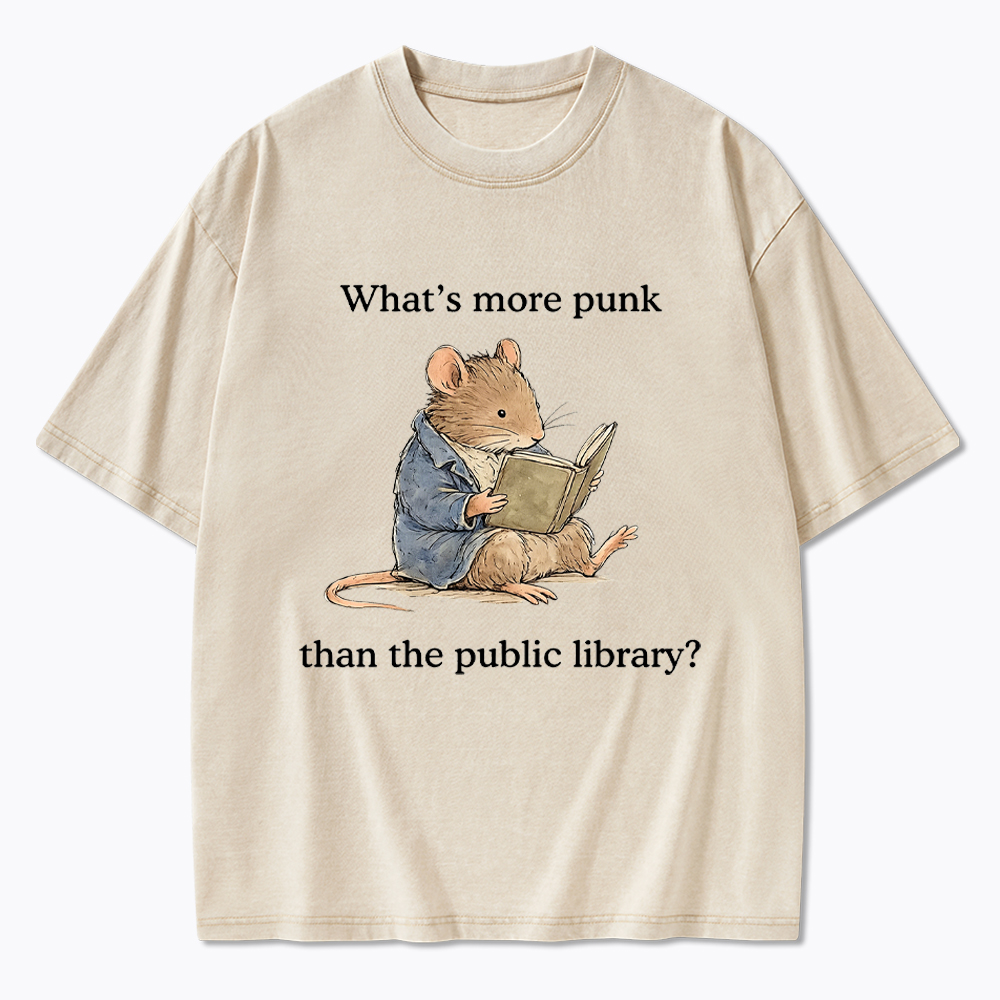 What's More Punk Than the Public Library Washed T-Shirt