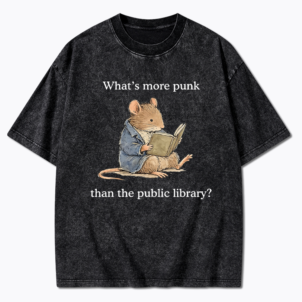 What's More Punk Than the Public Library Washed T-Shirt