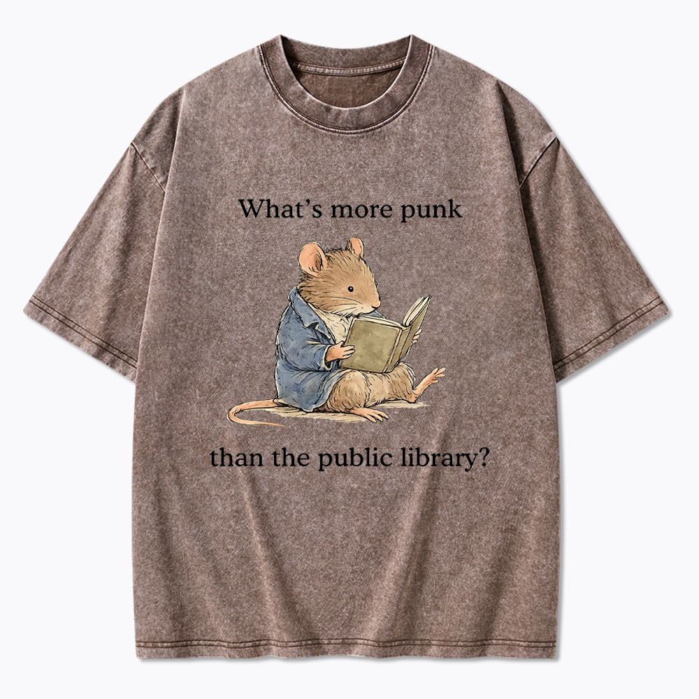 What's More Punk Than the Public Library Washed T-Shirt