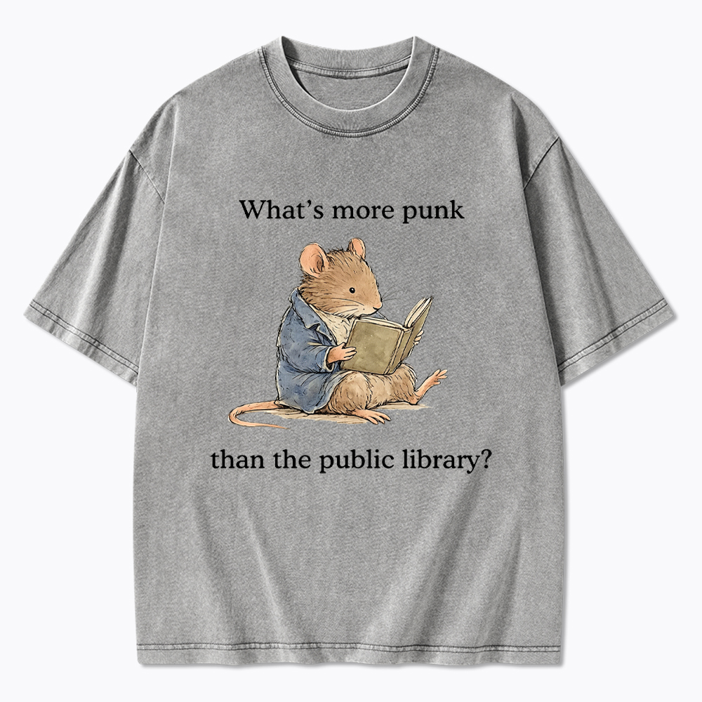 What's More Punk Than the Public Library Washed T-Shirt