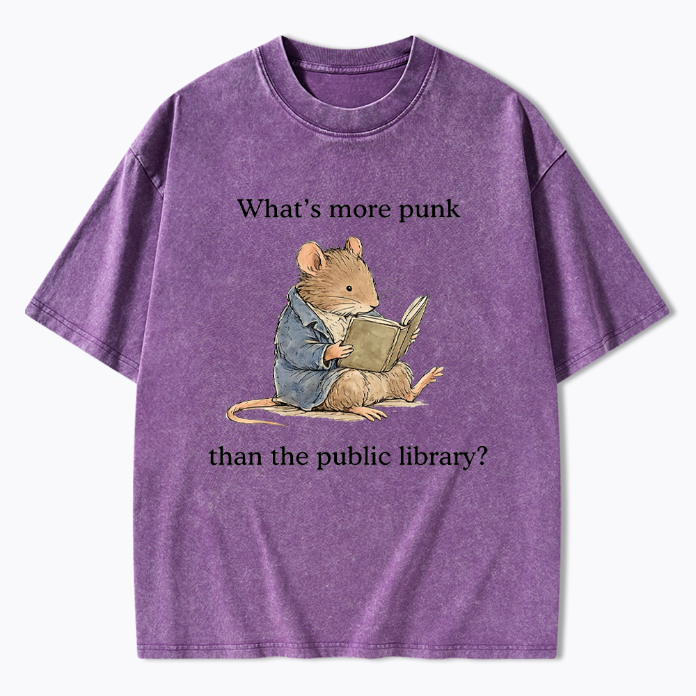 What's More Punk Than the Public Library Washed T-Shirt
